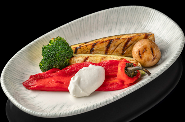 Овощи грильятта с кремом фета