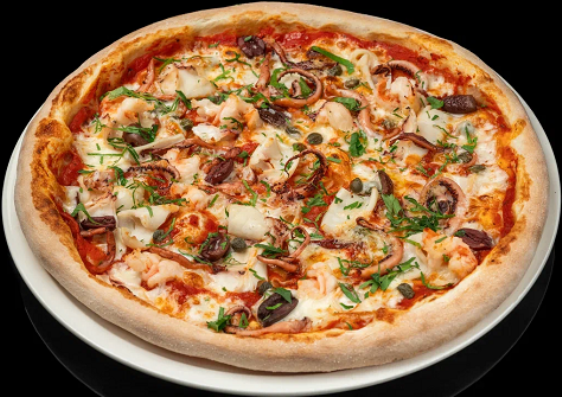 Пицца классика с морепродуктами