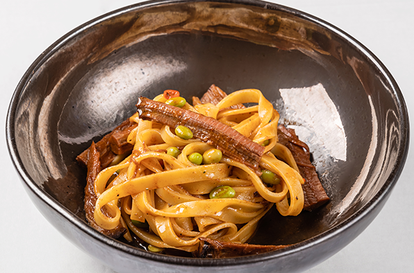 Феттуччине с телятиной