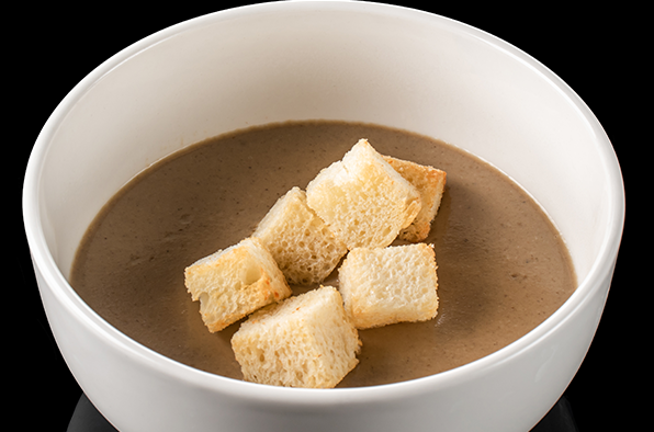 Крем-суп грибной с гренками