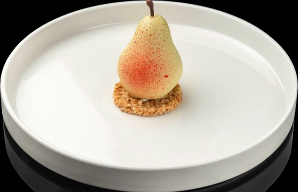 Медовая груша с муссом из рикотты