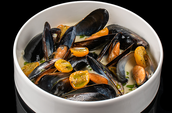 Мидии в сливочном соусе с горгонзолой